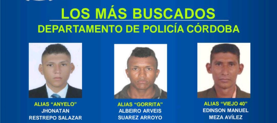 El Departamento de Policía Córdoba presenta el cartel de ‘Los Más Buscados’