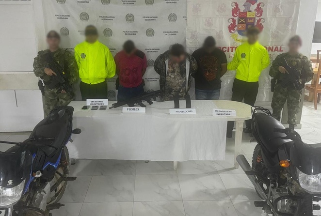 Incautaron armas de fuego en zona rural de Montería