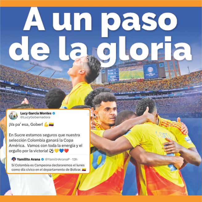 Gobernadora de Sucre anunció lunes cívico si Colombia gana la Copa América