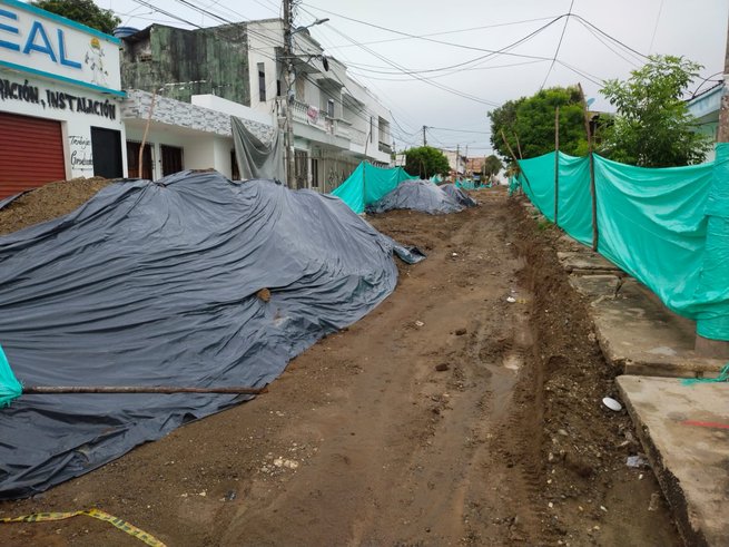 Por supuestas amenazas pararon, el lunes retoman obra vial en El Bosque