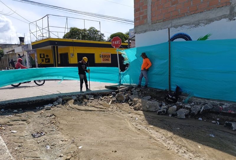 Así están los trabajos en la calle de El Bosque
