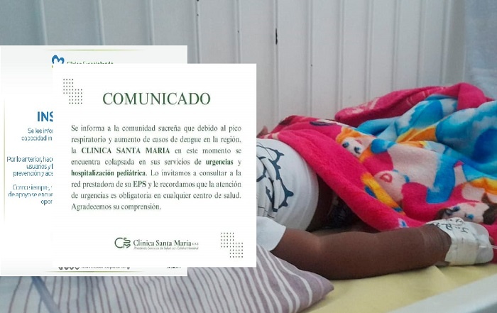 Anunciaron colapso de unidades  de atención pediátrica en Sincelejo
