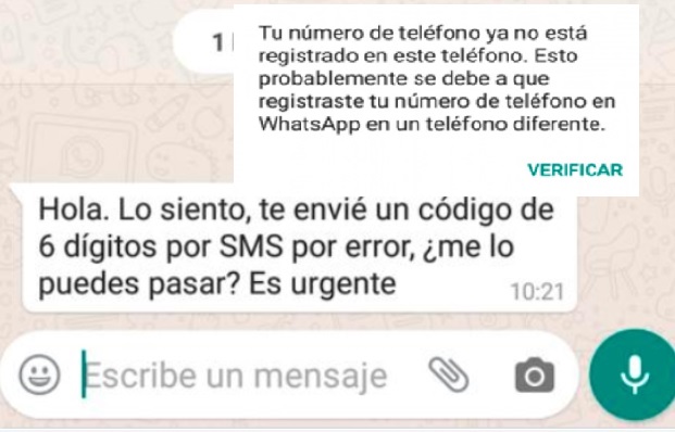 Alerta por hurto de WhatsApp