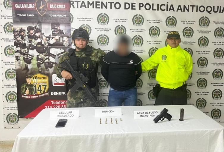 Capturan a presunto comandante del Clan del Golfo en Caucasia