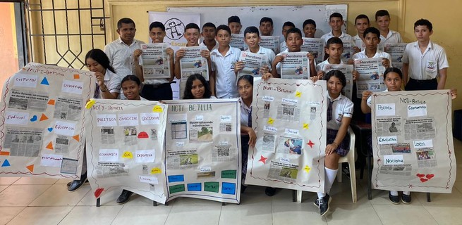 Prensa Escuela llegó a los estudiantes de Betulia.