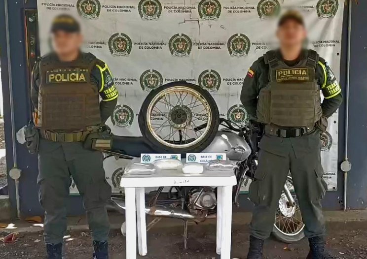 Policía de Córdoba incauto más de 2 kilos de cocaína que estaban encaletados en la llanta de una motocicleta