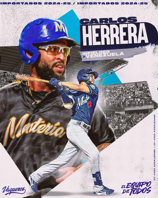 Carlos Herrera estará con Vaqueros de Montería