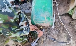 Ejercitó frustrar atentado del ELN con cilindros bomba