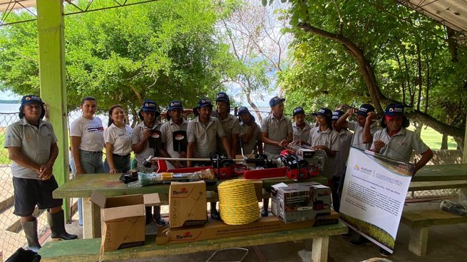 Recibieron kits de limpieza en San Benito Abad