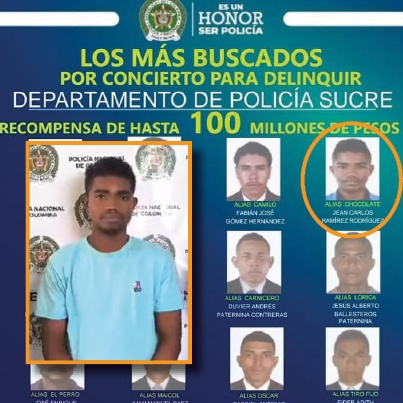 Capturan en Tunja a uno de los más buscados en Sucre