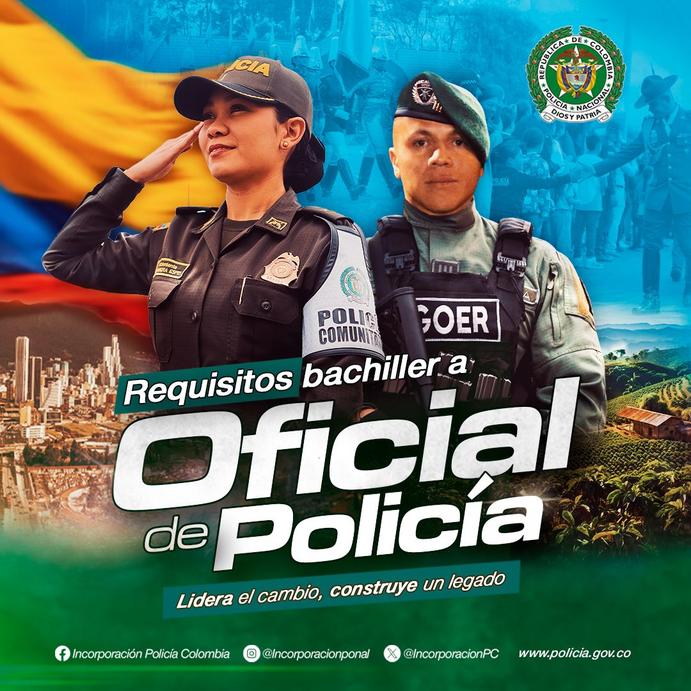 Policia anunció la convocatoria de "Bachiller a Oficial de Policía"