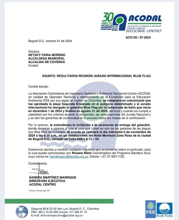 Ratifican bandera azul para tres playas de Sucre