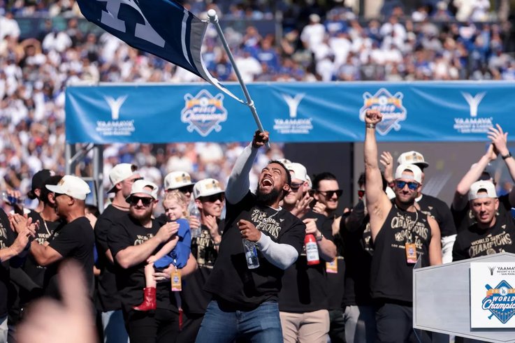 Celebración de  los Dodgers