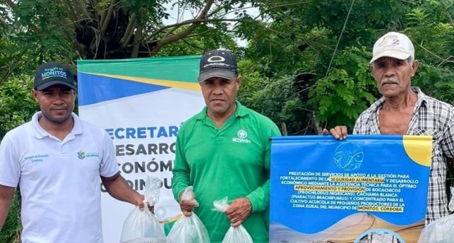 Alcalde de Moñitos, José Félix Martínez garantiza la seguridad alimentaria de acuicultores