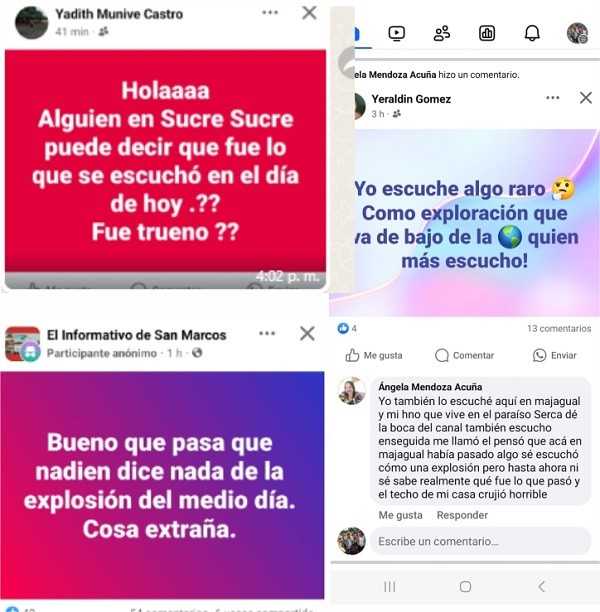 Dicen que en la Mojana se escuchó una fuerte explosión