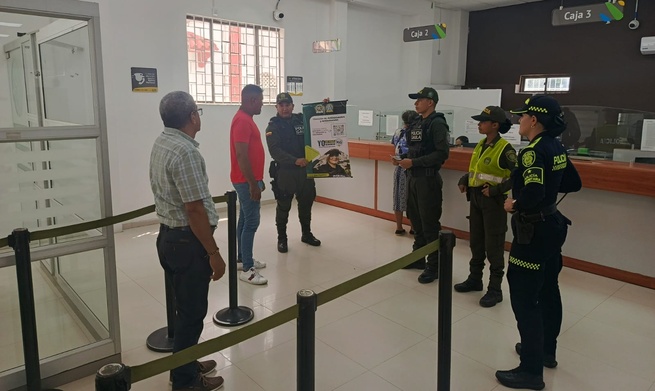 Gaula de la Policía lidera campaña contra la extorsión en Lorica