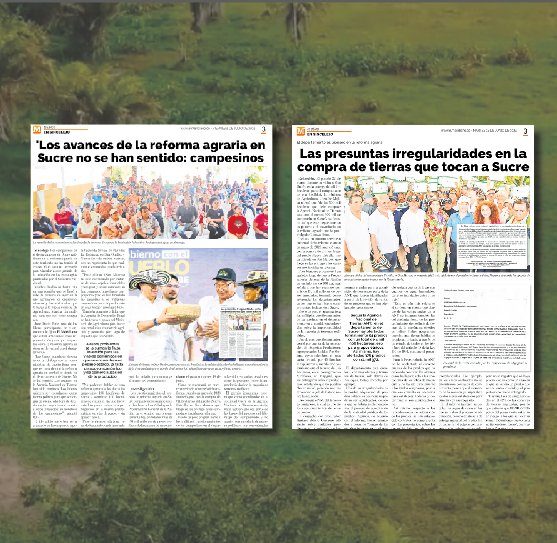 Otro predio de la Reforma Agraria en Sucre con líos