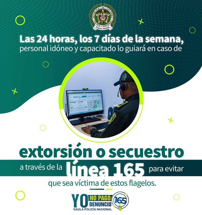 Unidos contra la extorsión, campaña del Gaula de la Policía