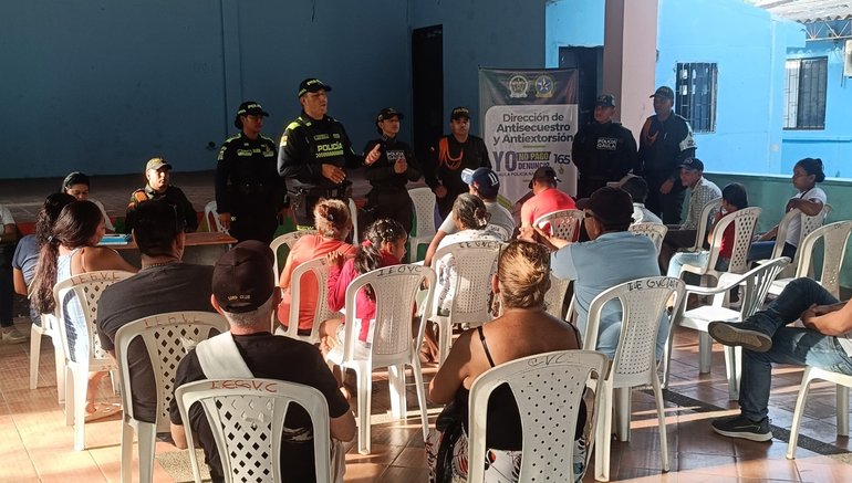 Unidos contra la extorsión, la campaña de la Policía en Cereté