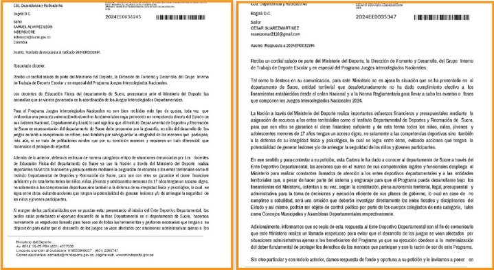 Queja de docentes de educación física de Sucre hizo eco en Mindeporte