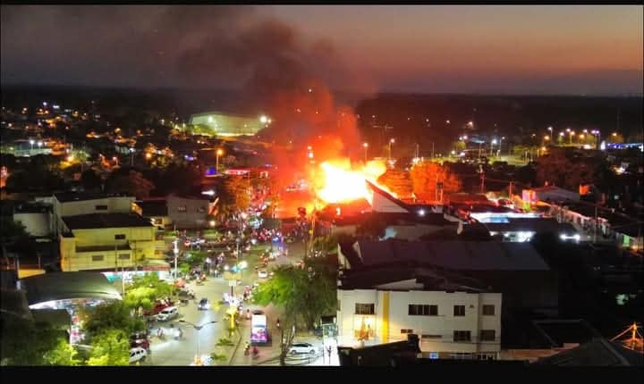 Un volador causó incendio
