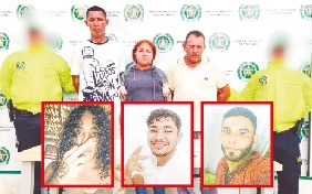 Ellos en la cárcel y  ella presa en su casa