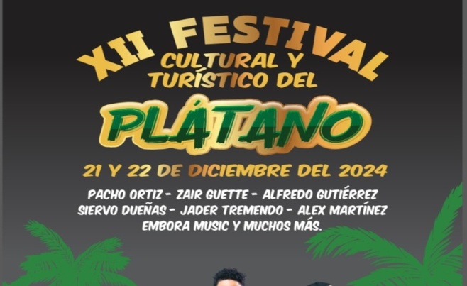 Está listo el XII Festival Cultural y Turístico del Plátano en Los Córdobas