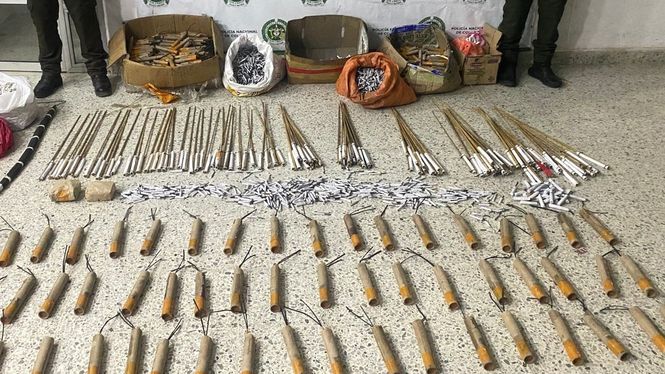 Camuflaban la pólvora en una finca