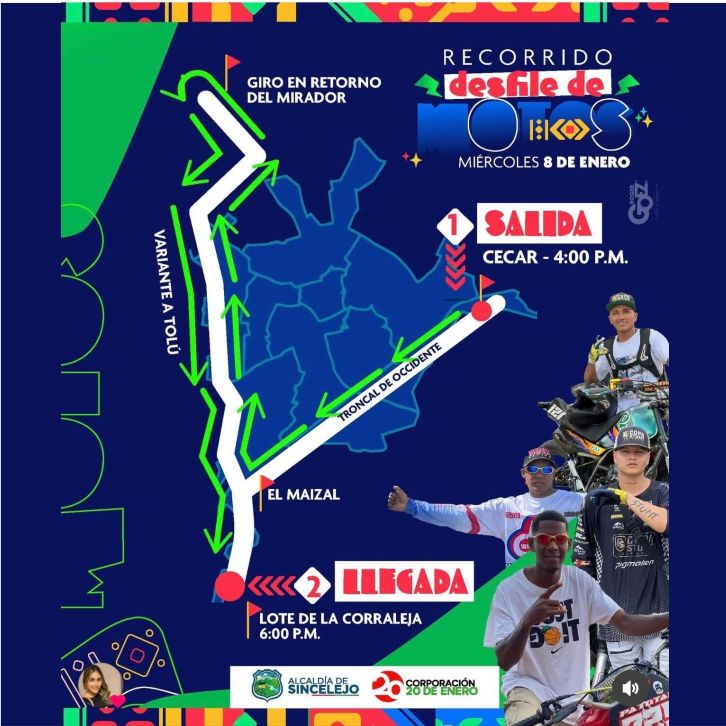 Piques y desfile de motos, entre la programación de mañana miércoles