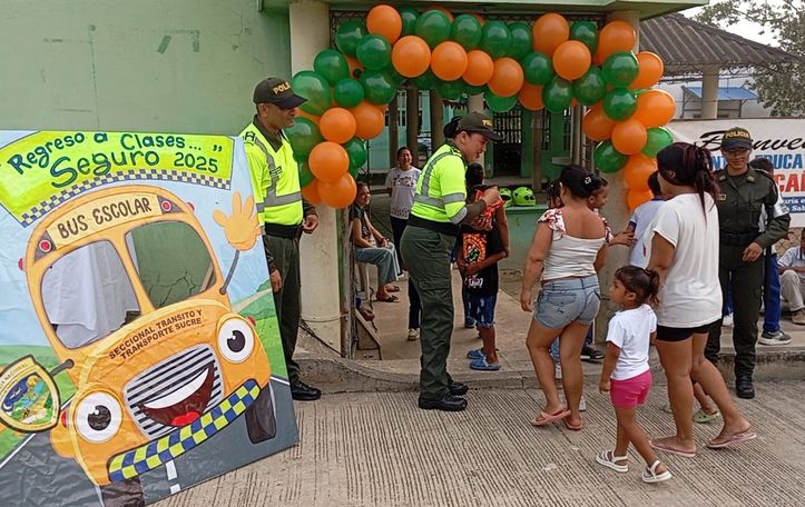 La Seccional de Tránsito y Transporte comprometida con seguridad escolar en Sucre