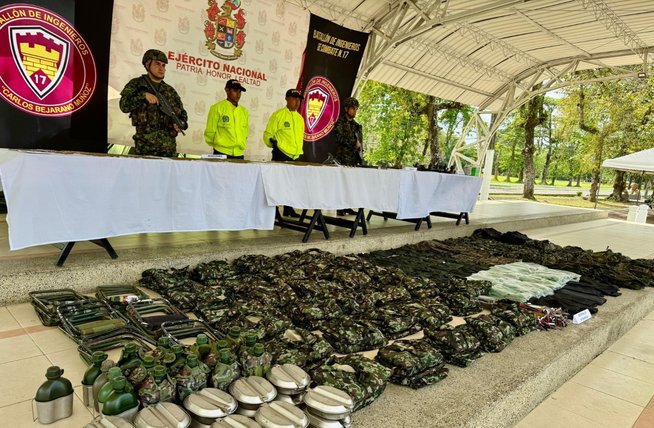 Ejército neutralizó ataque terrorista con la incautación de más de 140 kilogramos de explosivos