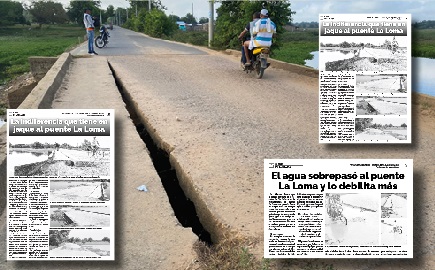 Puente La Loma ya no resiste más, ¿qué están esperando?