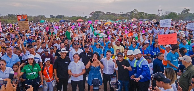 Caicedo cumplió, prometió la vía del Cambio y la Agricultura Guamal-Astrea y hoy es una realidad, gracias a que el Cambio siguió con Rafael Martínez
