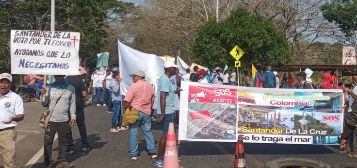 Moñitos alza su voz contra la erosión costera