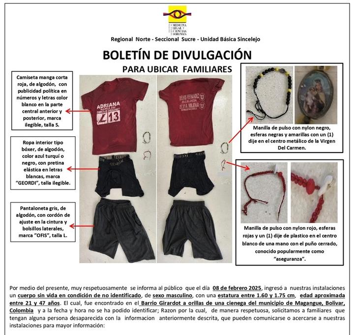 Los cadáveres reposan en Medicina Legal de Sincelejo