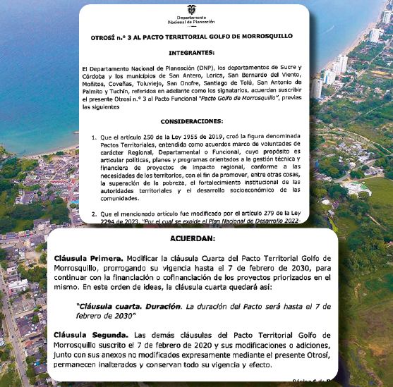 Prorrogan cinco años el Pacto del Golfo de Morrosquillo