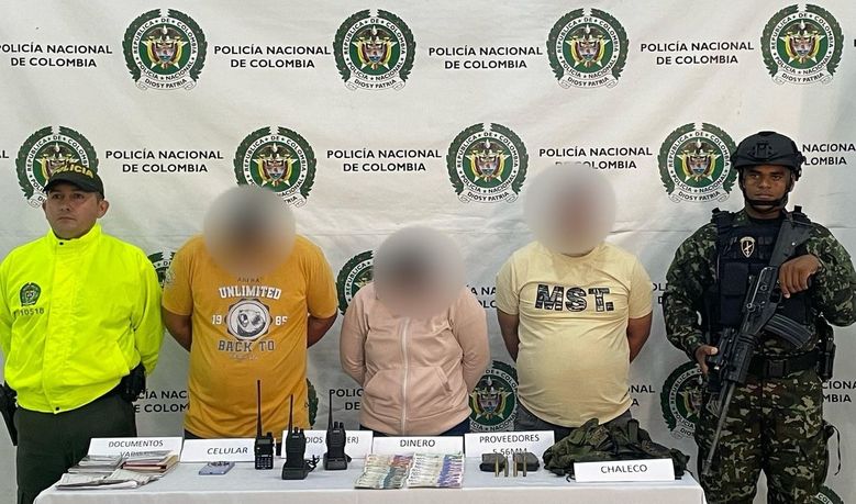 Capturados tres presuntos extorsionistas del Clan del Golfo en zona rural de Montería
