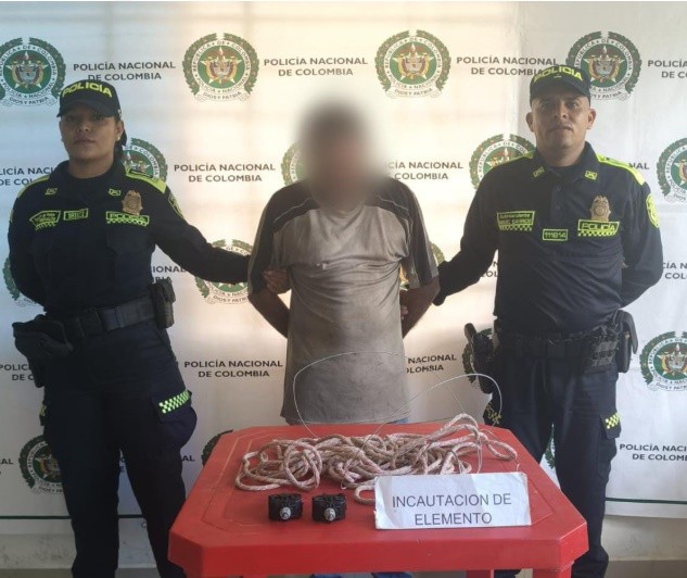 Captura por manipulación ilegal de redes eléctricas en Montería