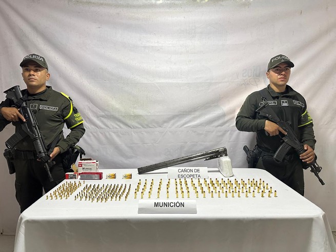 Incautación de munición en la vía Chigorodó - Dabeiba