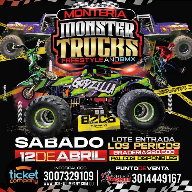 Montería se prepara para un show de adrenalina con Monster Trucks Freestyle & BMX