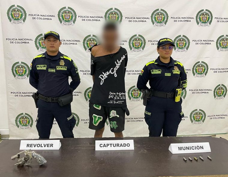 Hombre fue capturado por porte ilegal de armas y lesiones personales en Montería 