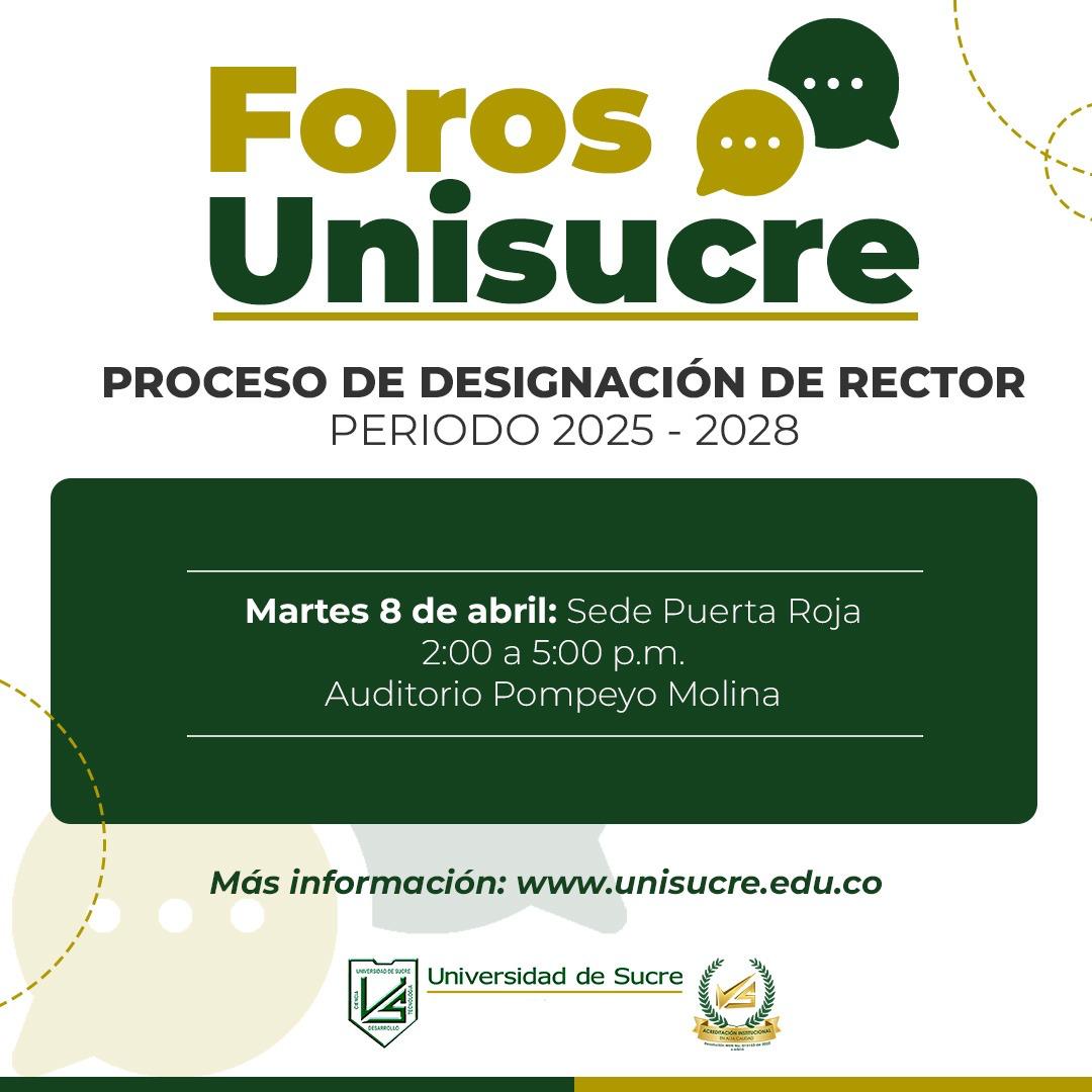 Reanudan proceso de elección del rector de la Universidad de Sucre