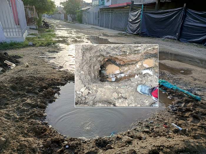 Sin agua por daños en las tuberías