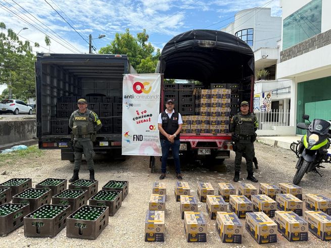 Autoriades incautan más de 16 mil cervezas ilegales en la vía Montería- Arboletes