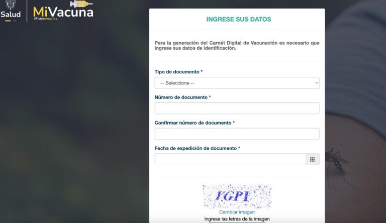 Ya puede consultar el carnet digital de fiebre amarilla