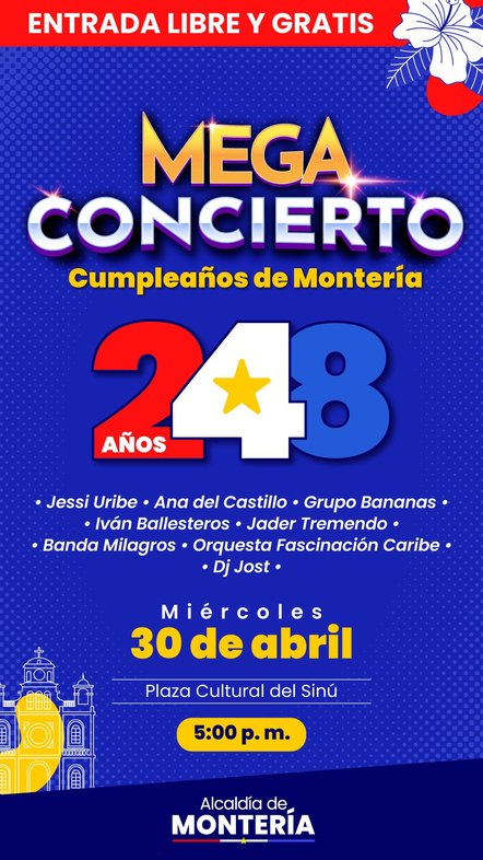 Así celebrará Montería sus 248 años