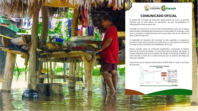 El municipio de Guaranda declaró la alerta roja por inundaciones