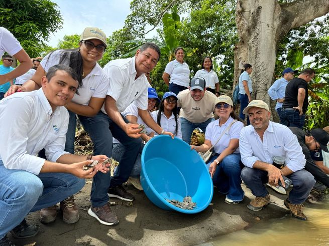 Aqualia participó en liberación de tortugas de río en Lorica