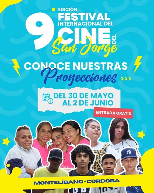Montelíbano será la sede del Festival Internacional de Cine del San Jorge