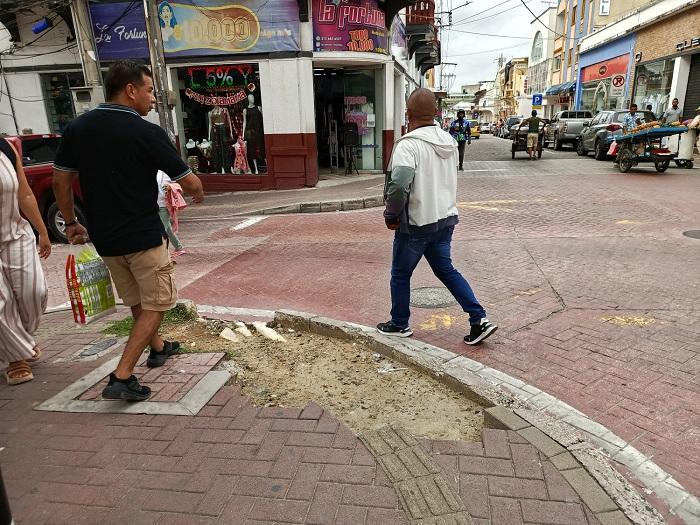 Trampa peligrosa en pleno centro